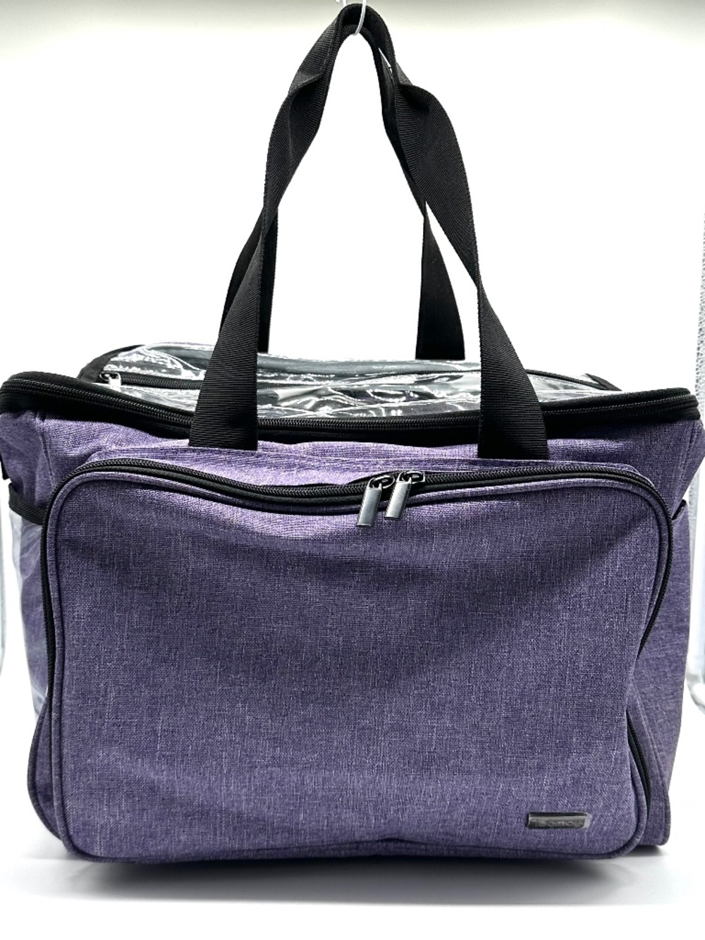 Purple TEAMOY Knitting Crochet Bag Yarn Tote Organizer Inner Dividers Strap LRG